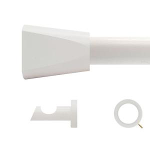 Kit barra madera ø 28mm meta blanco 300cm c/anillas pared