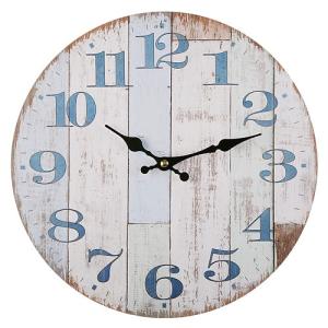 Reloj de pared madera blue redondo blanco de 28 cm