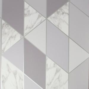 Papel pintado aspecto texturizado geométrico mármol gris