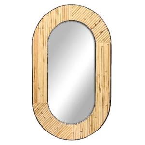 Espejo enmarcado ovalado corinto natural 60 x 35.5 cm