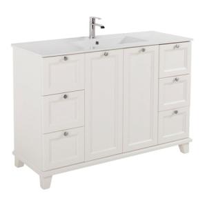 Mueble de baño con lavabo unike blanco 120x45 cm
