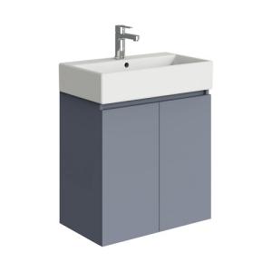 Mueble de baño con lavabo espacio l azul 60x35 cm