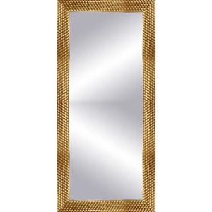 Espejo enmarcado rectangular espiral oro 152 x 57 cm