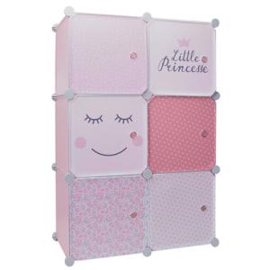Estantería 6 cubos infantil color rosa de 63x95x32 cm (anch…