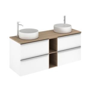Mueble de baño con lavabo komplett blanco 140x45 cm