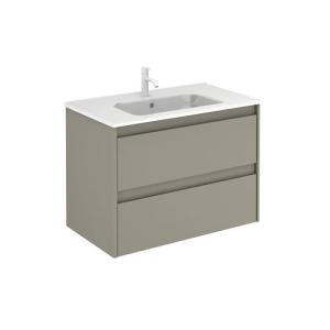 Mueble de baño con lavabo alfa gris 80x45 cm