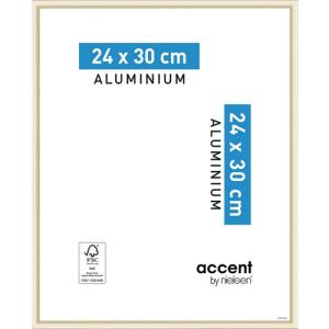 Marco accent de aluminio oro de 30 cm x 24 cm