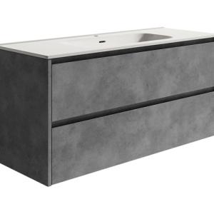 Mueble de baño con lavabo moon gris 120x45 cm