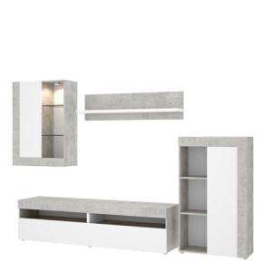 Mueble de salón y tv anice cemento 265x180x42 cm (anchoxalt…