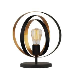 Lámpara de mesa sin fuente de luz enora e27 negro y oro