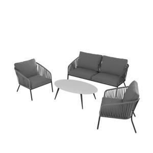 Conjunto de muebles de porche jónico de aluminio para 4 com…
