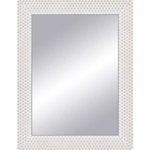 Espejo enmarcado rectangular espiral blanco 87 x 67 cm