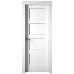 Puerta abatible bosco blanca premium con cristal blanco der…