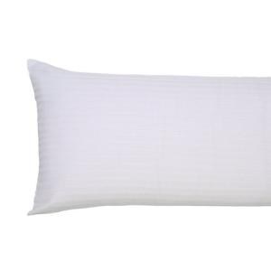 Funda de almohada algodón raso lisa blanco 40 x 135 cm