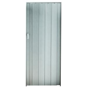 Puerta plegable de pvc gris aluminio 84 x 205.0 cm