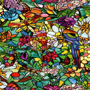 Revestimiento adhesivo mural vidriera multicolor d-c-fix tu…