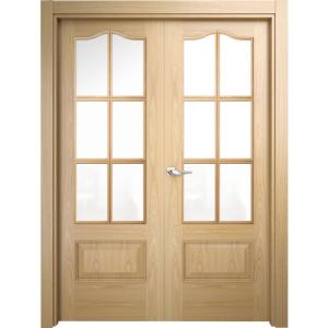 Puerta abatible roma roble line plus con cristal roble izqu…