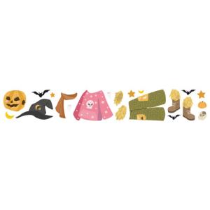 Sticker decorativo multicolor halloween scarecrow de 32x200…