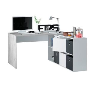 Mesa escritorio adapta plus blanco artik y cemento 136x66x7…