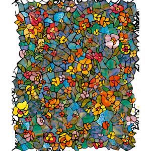 Revestimiento adhesivo mural vidriera multicolor d-c-fix ve…