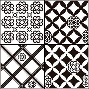 Sticker decorativo azulejos black and white