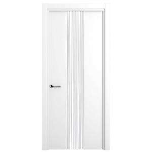 Puerta abatible quevedo blanca premium con cristal blanco d…