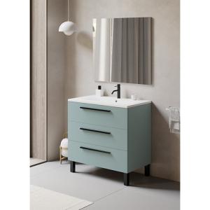 Mueble de baño con lavabo madrid azul 60x45 cm