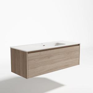 Mueble de baño con lavabo moon roble gris 120x45 cm