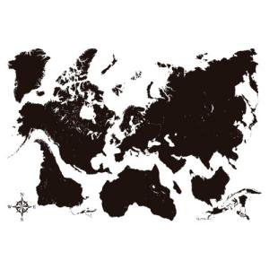 Sticker negro saint honore mapamundi de 47x48cm