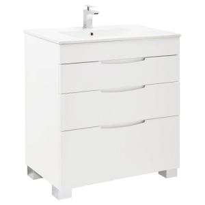 Mueble de baño con lavabo asimétrico blanco roto 80x45 cm