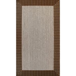 Alfombra teplon crema cenefa surf 10 cm bronce 160x230