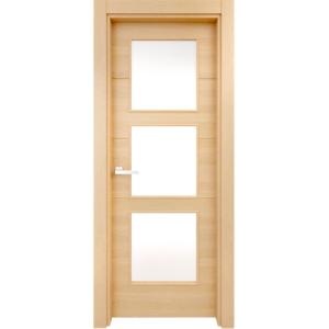 Puerta abatible berna roble line con cristal roble izquierd…