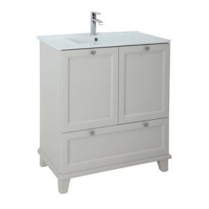 Mueble de baño con lavabo unike perla 60x45 cm