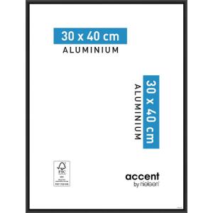 Marco aluminio acent negro 30x40 cm