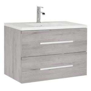 Mueble de baño con lavabo madrid roble gris 60x45 cm