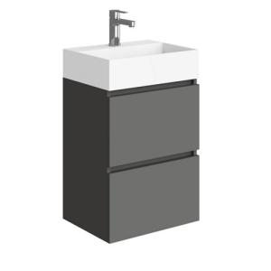 Mueble de baño con lavabo espacio m gris oscuro 45x35 cm
