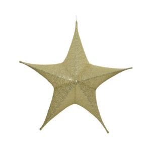 Figura de navidad colgante estrella dorado 110 cm