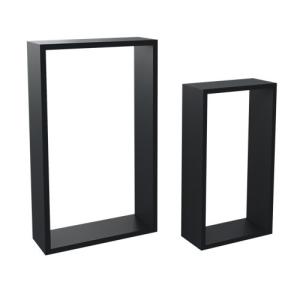 2 cubos spaceo color negro de 45x27x12cm