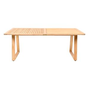 Mesa de jardín de madera tuno marrón de 102x75x198 cm