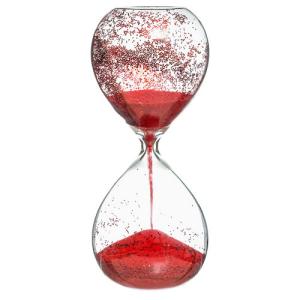 Reloj arena rojo 20 cm