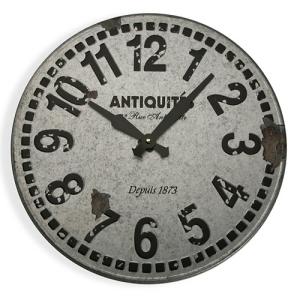 Reloj redondo metal cold gris de 40 cm