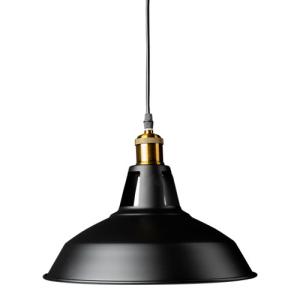 Lámpara de techo e27 negro 31 cm de diámetro