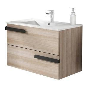 Mueble de baño con lavabo soho crudo 80x45 cm