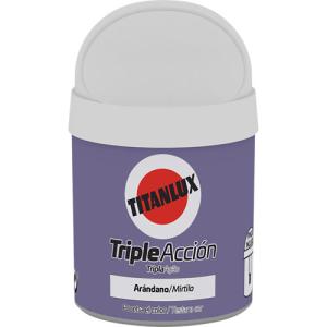 Tester de pintura triple acción titanlux mate 75ml arándano…