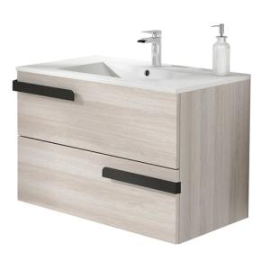 Mueble de baño con lavabo soho abedul 80x45 cm