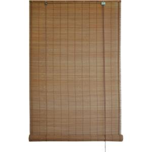 Estor enrollable de bambú marrón inspire de 180x300cm