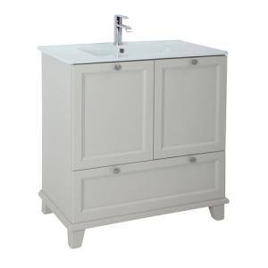 Mueble de baño con lavabo unike blanco 80x48 cm