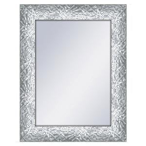 Espejo enmarcado rectangular eric brillo plata 70 x 90 cm
