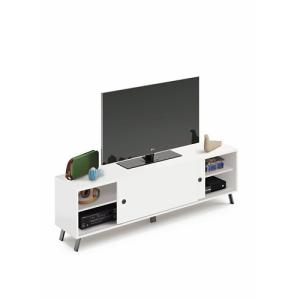 Mueble de salón y TV Zia blanco y madera natural 200x180x41  cm(anchoxaltoxfondo)