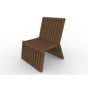 Silla de exterior de madera lounge marrón